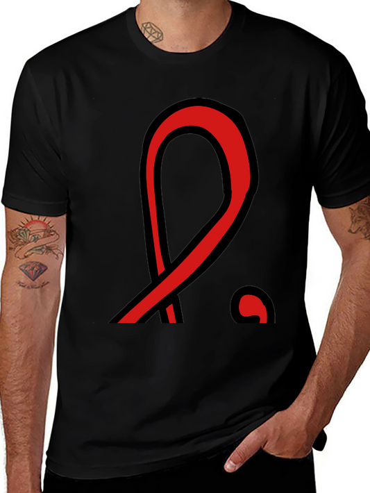 Bold Graphic Tee - Red & Black Design T-Shirt