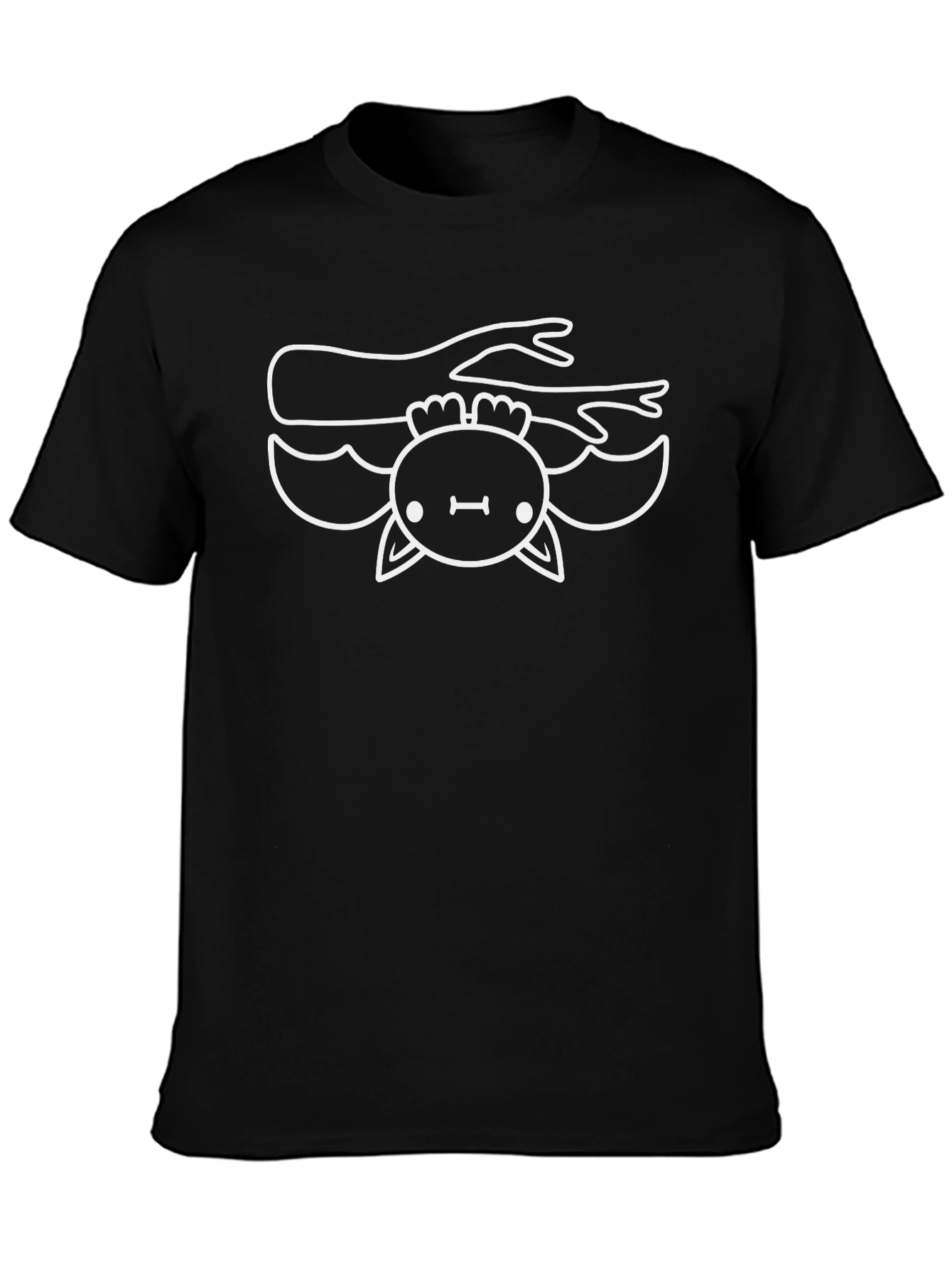 Cute Bat on Branch Graphic Tee - Black