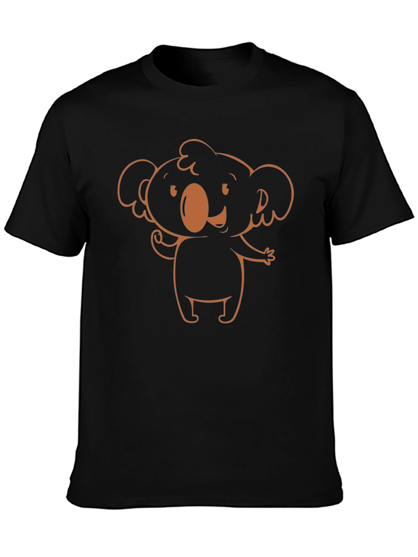 Cute Koala Graphic Tee - Black