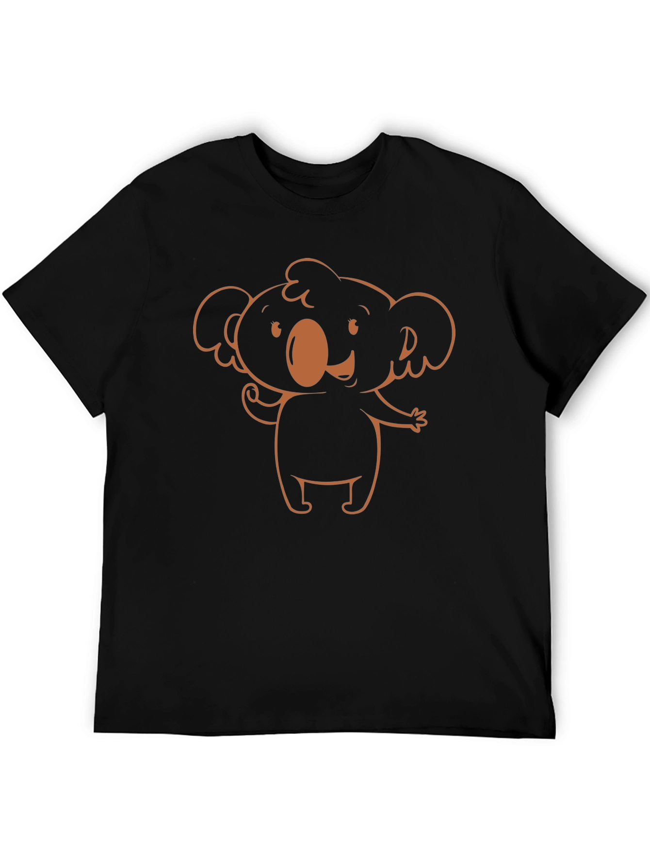 Cute Koala Graphic Tee - Black