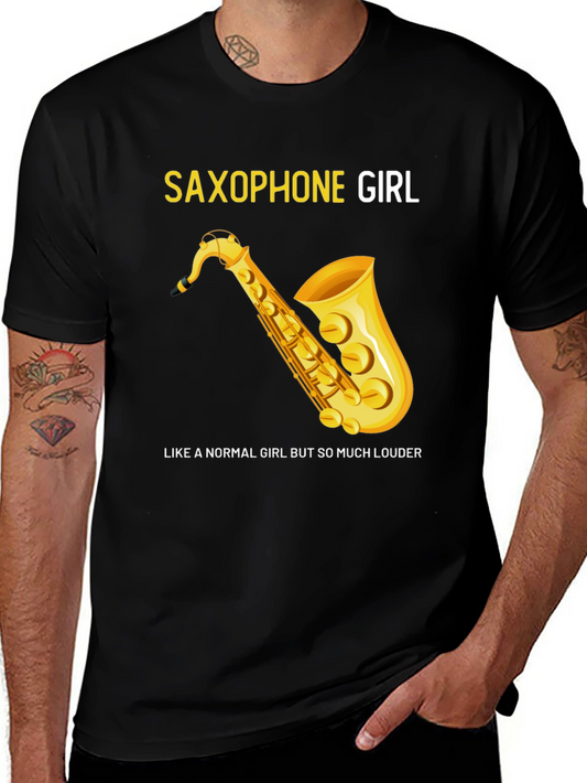 Saxophone Girl Tee: For Music Lovers!