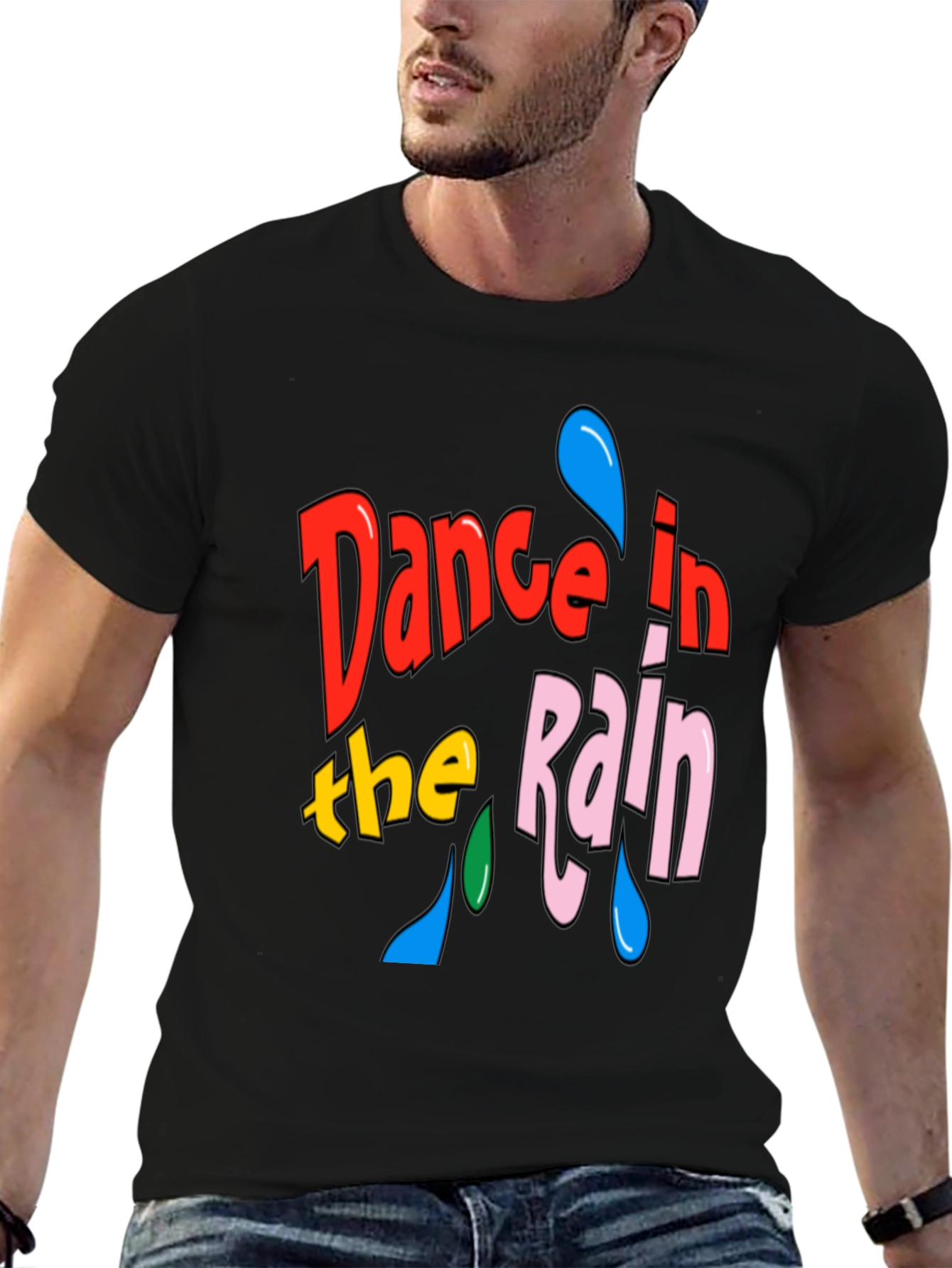 Dance in the Rain Graphic Tee - Black T-Shirt