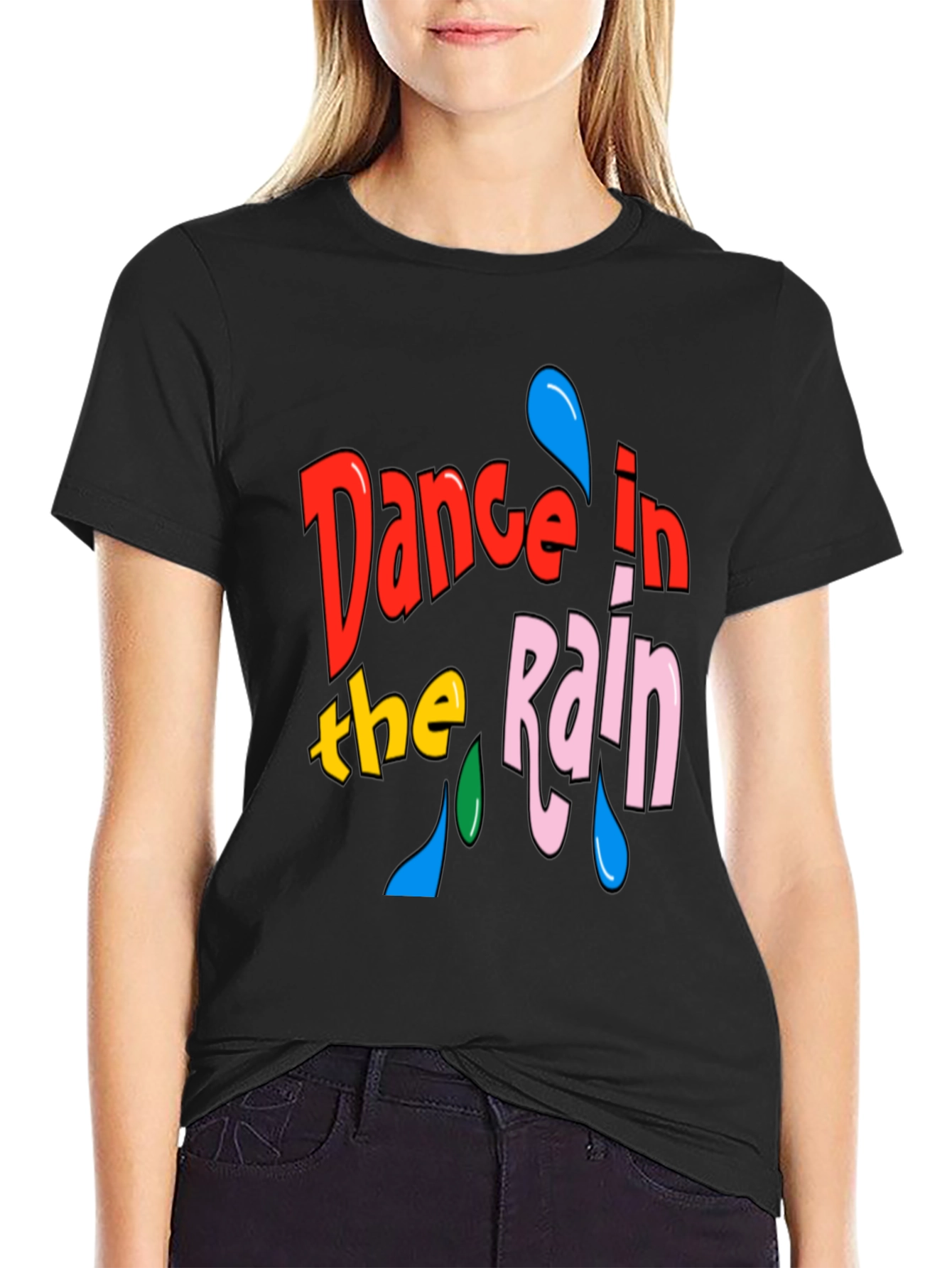 Dance in the Rain Graphic Tee - Black T-Shirt