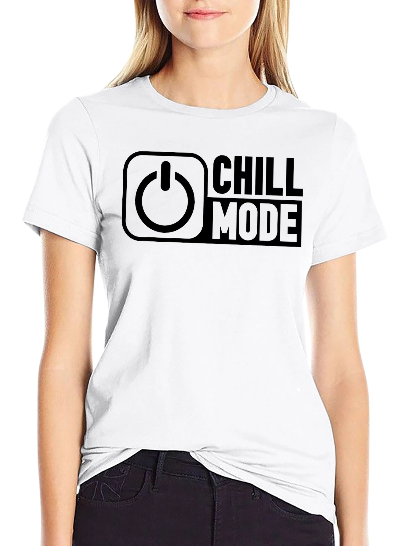 Chill Mode Black Graphic Tee - Relax & Unwind