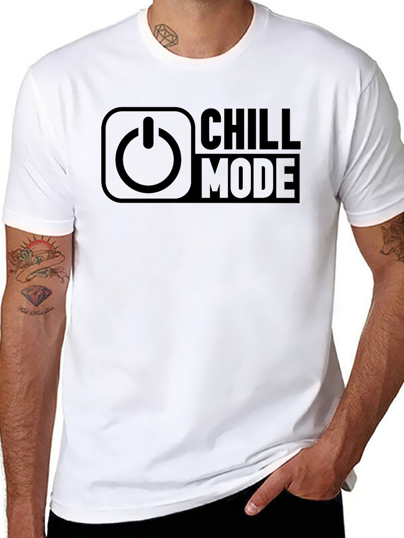 Chill Mode Black Graphic Tee - Relax & Unwind