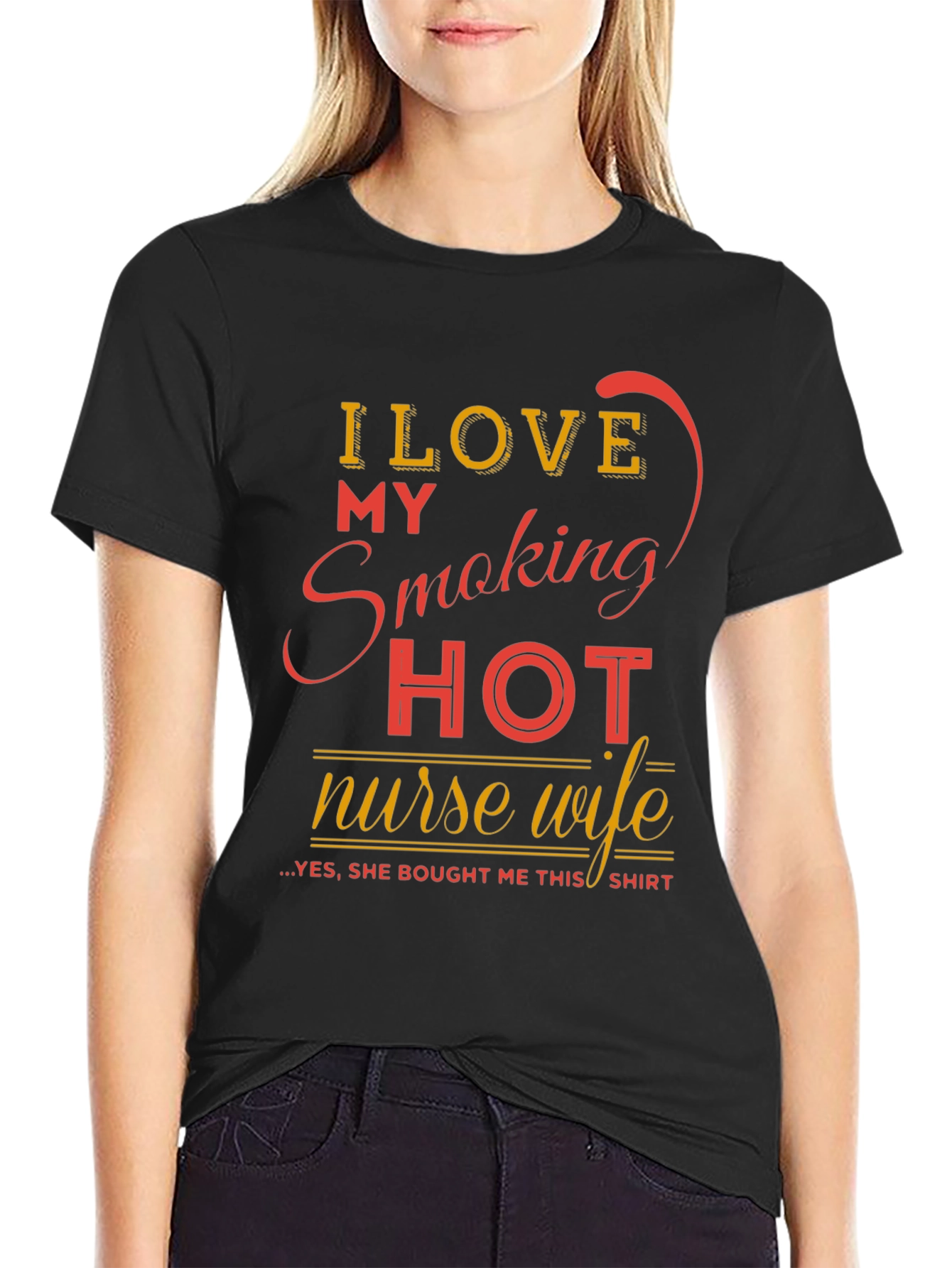 Funny Smoking Hot Nurse Wife Graphic Tee