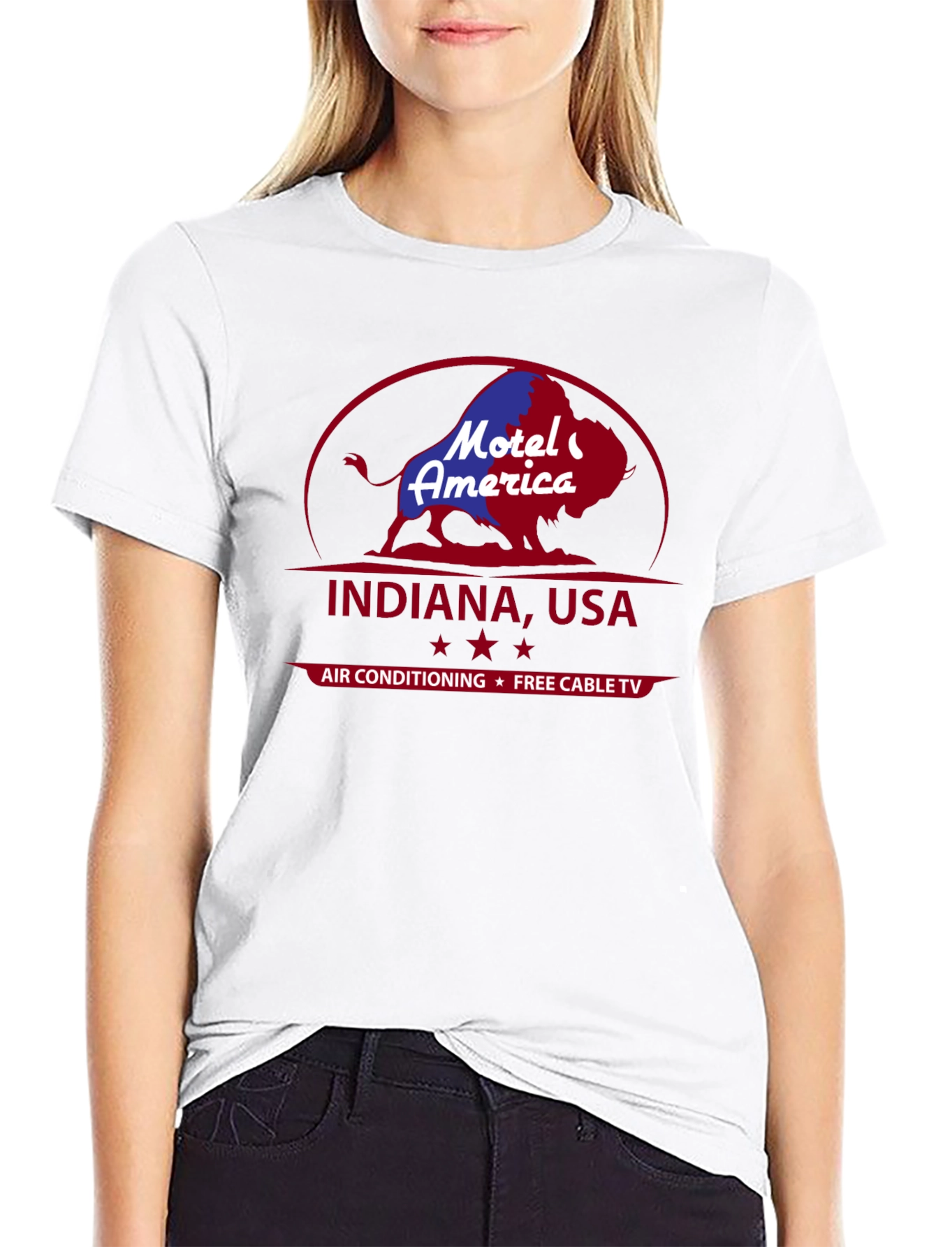 Motel America Indiana USA T-Shirt Retro Graphic Tee