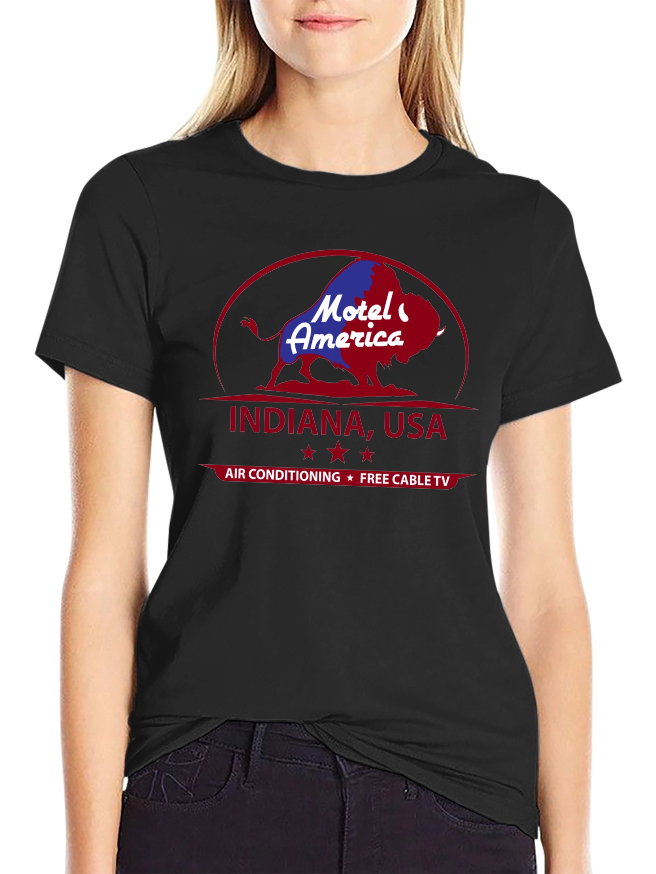 Motel America Indiana USA T-Shirt Retro Graphic Tee