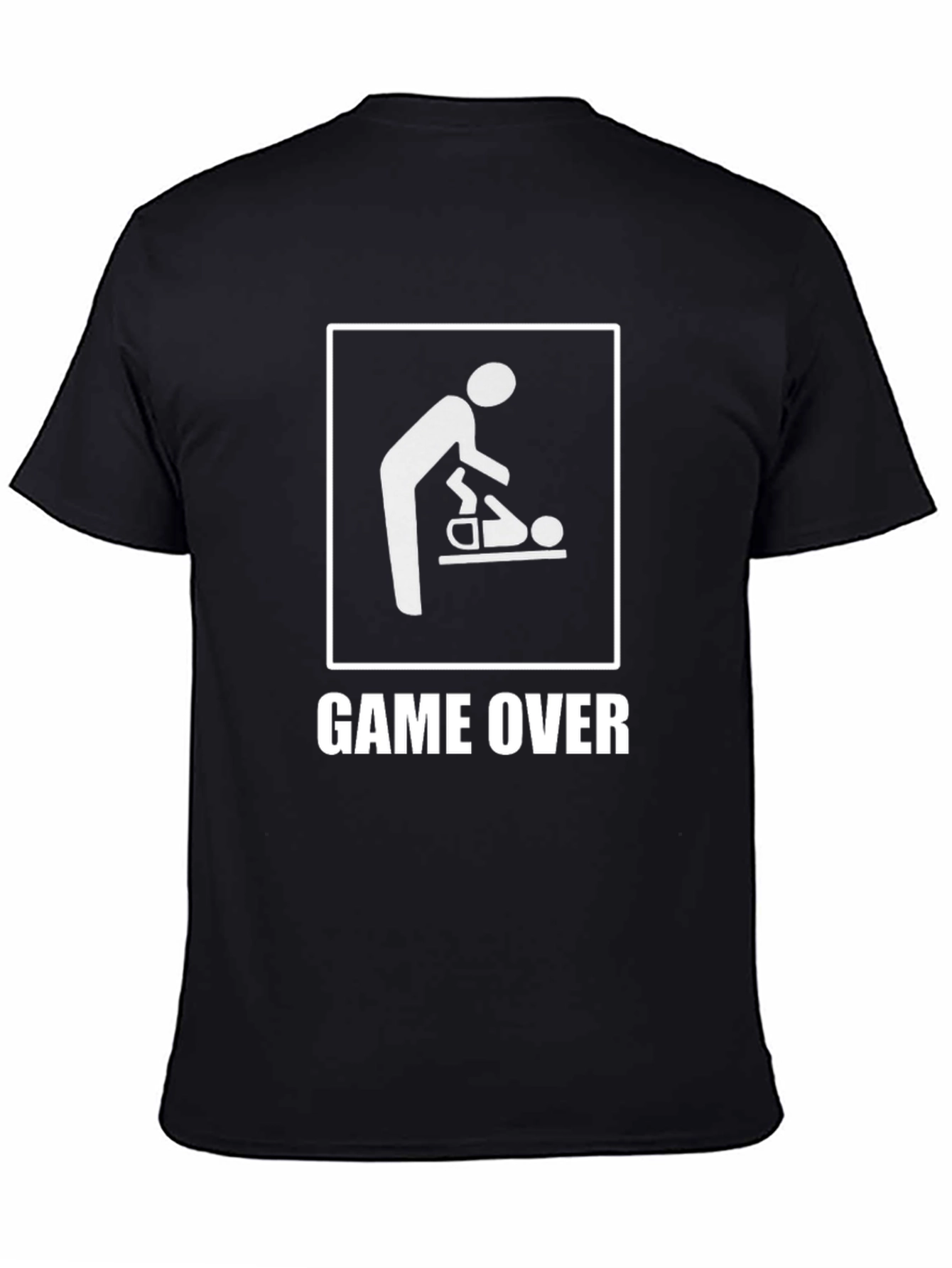 Game Over Dad Changing Baby Funny T-Shirt
