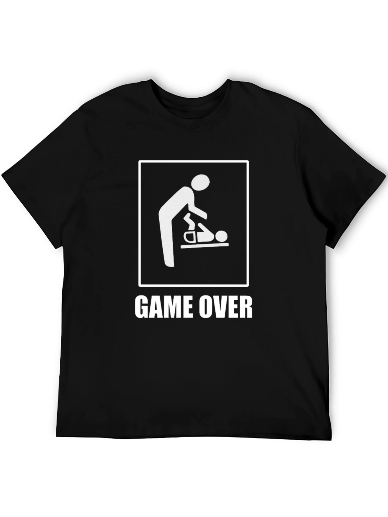 Game Over Dad Changing Baby Funny T-Shirt