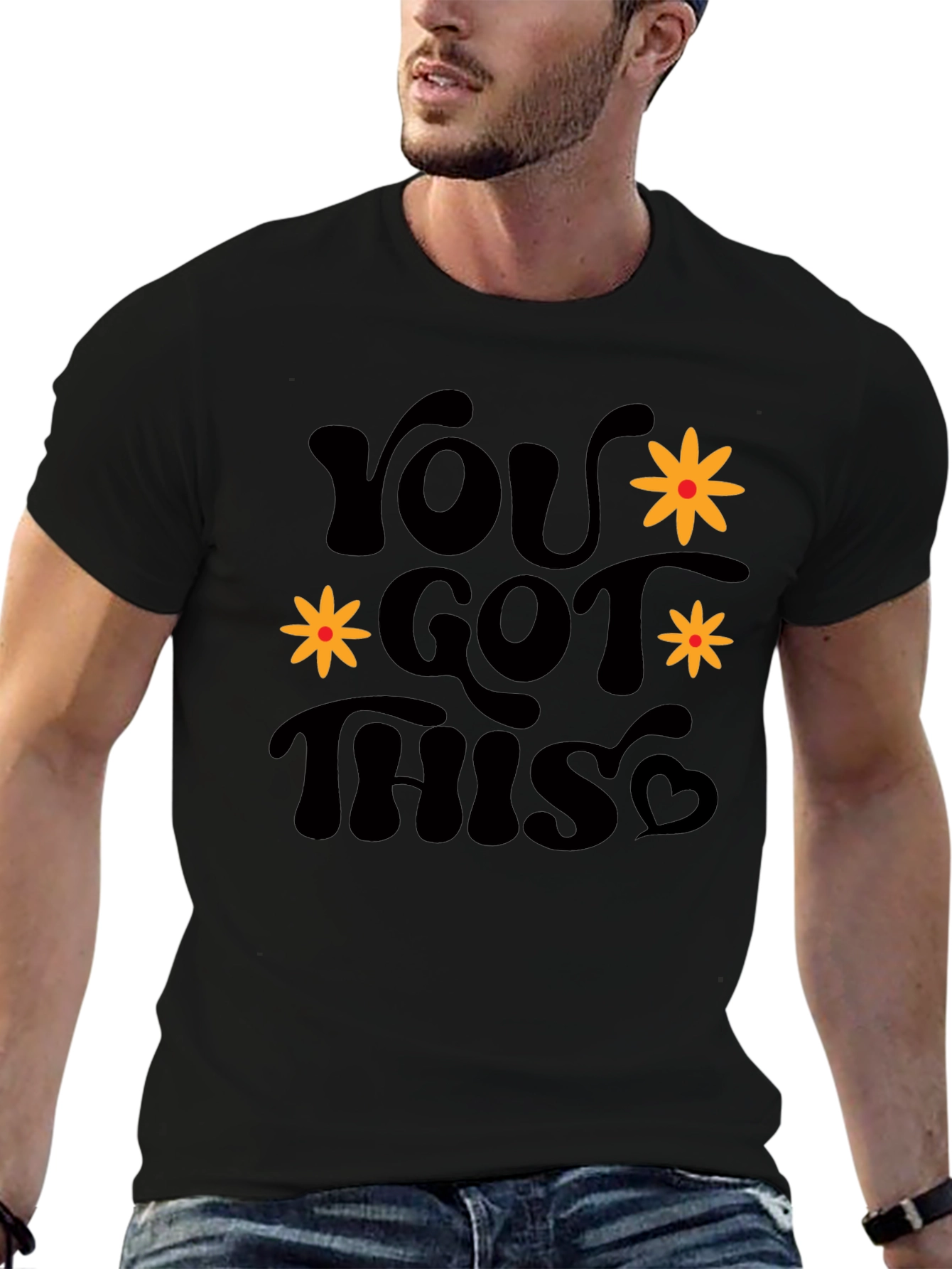 You Got This Graphic Tee - Retro Black T-Shirt