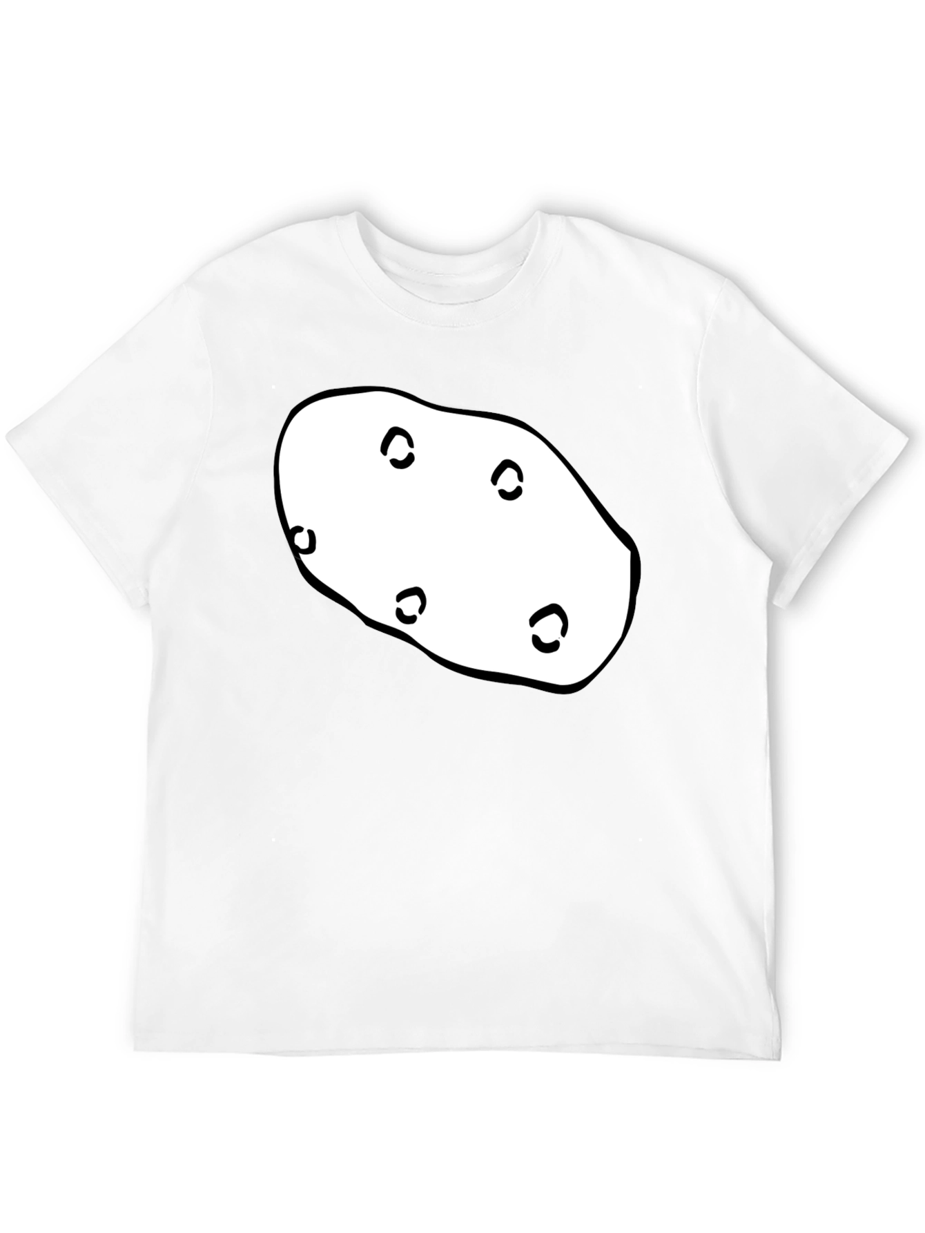 Potato Graphic T-Shirt - Black Unique Design