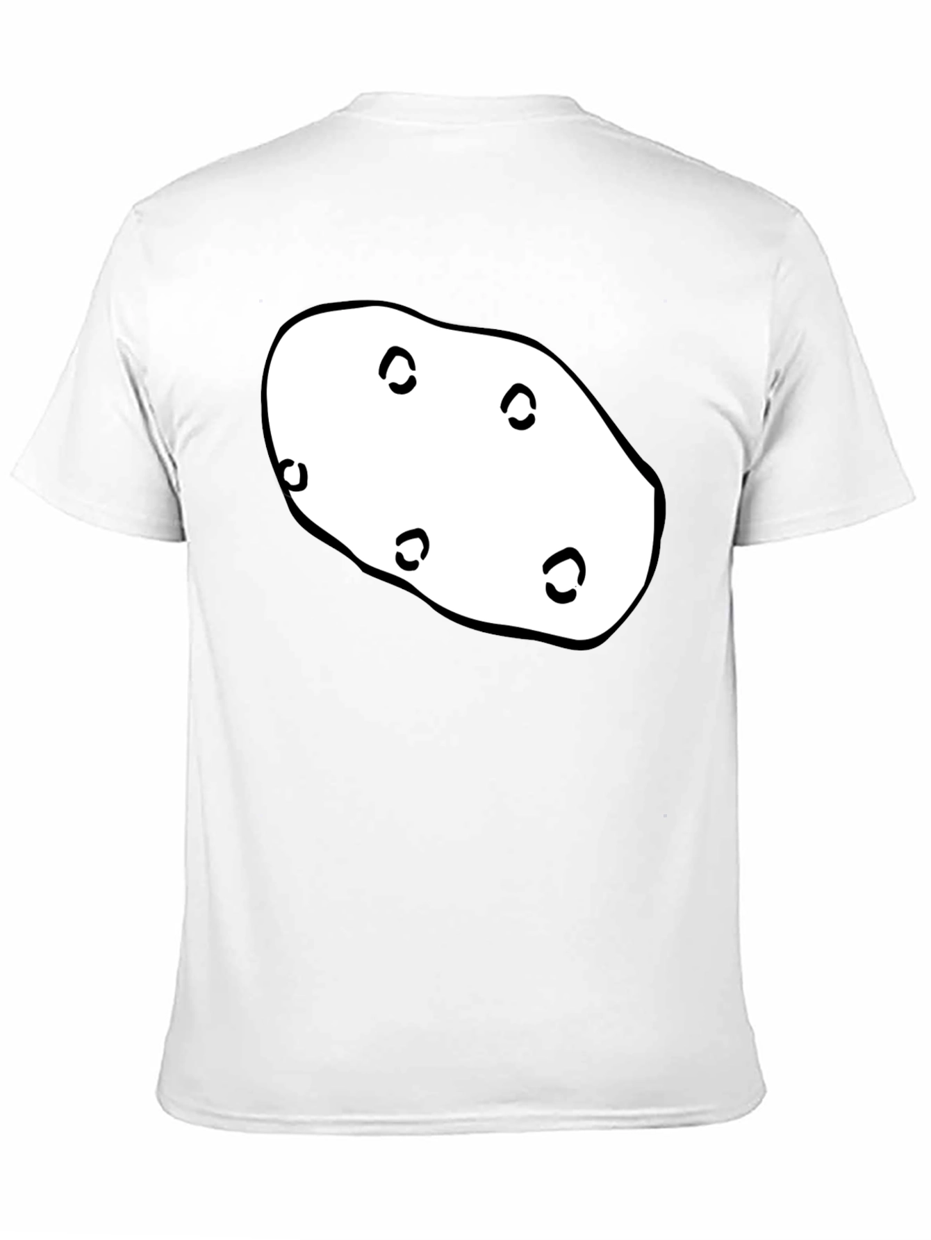Potato Graphic T-Shirt - Black Unique Design