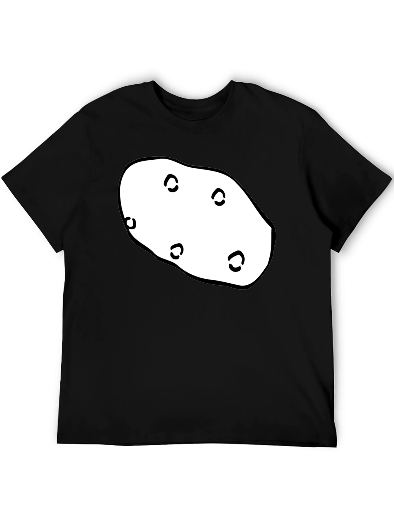 Potato Graphic T-Shirt - Black Unique Design