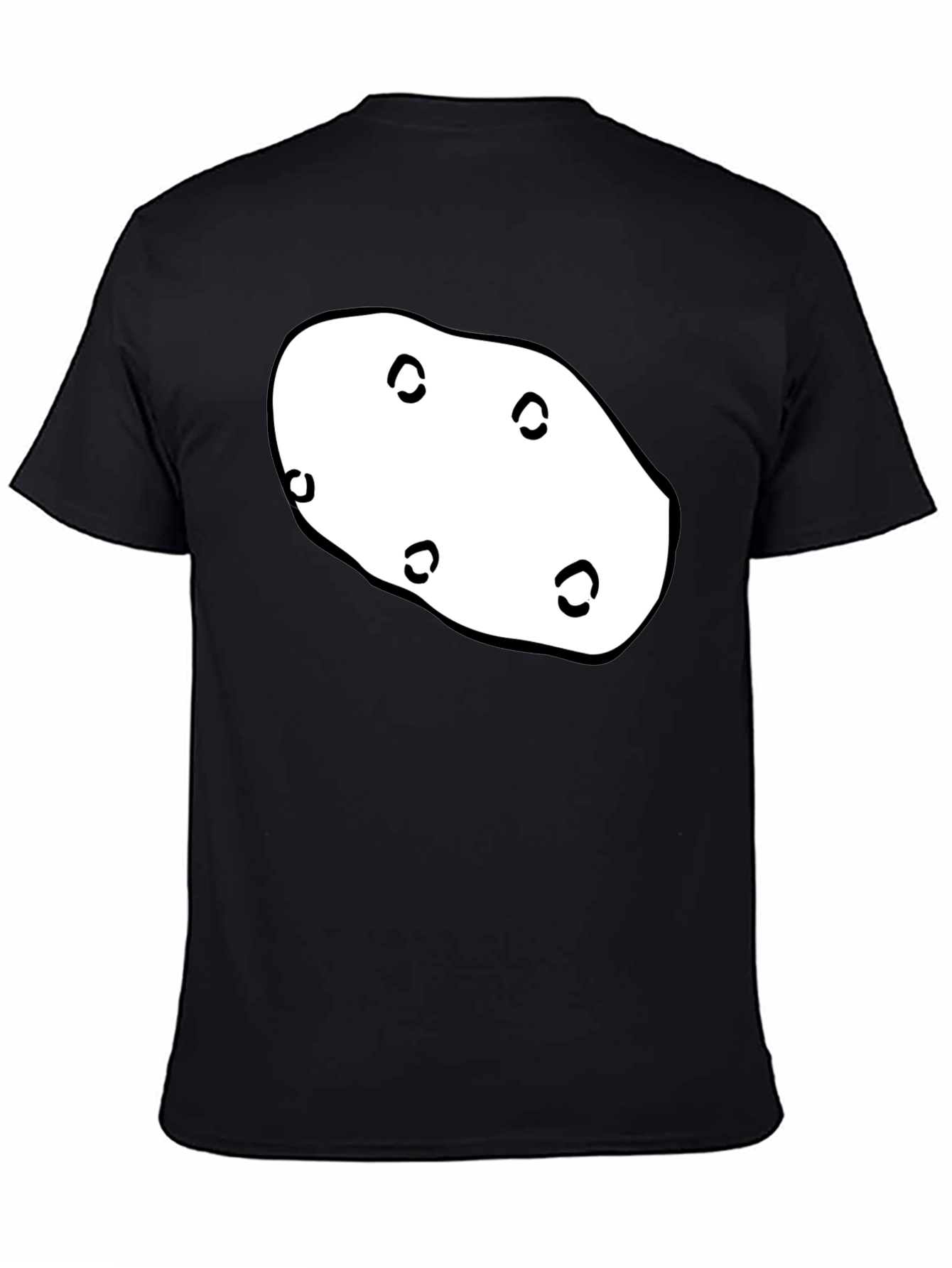 Potato Graphic T-Shirt - Black Unique Design