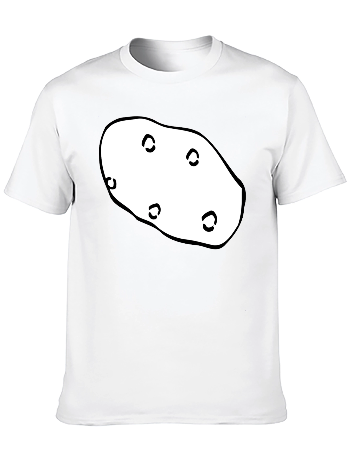 Potato Graphic T-Shirt - Black Unique Design