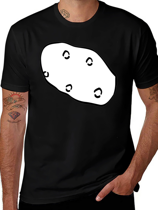 Potato Graphic T-Shirt - Black Unique Design