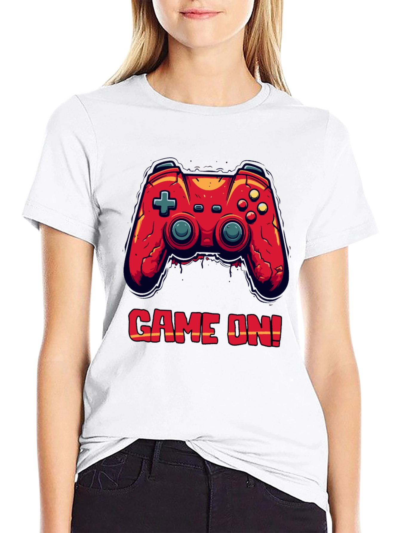 Game On Black T-Shirt - Gamer Style