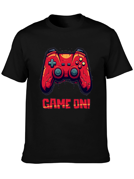 Game On Black T-Shirt - Gamer Style