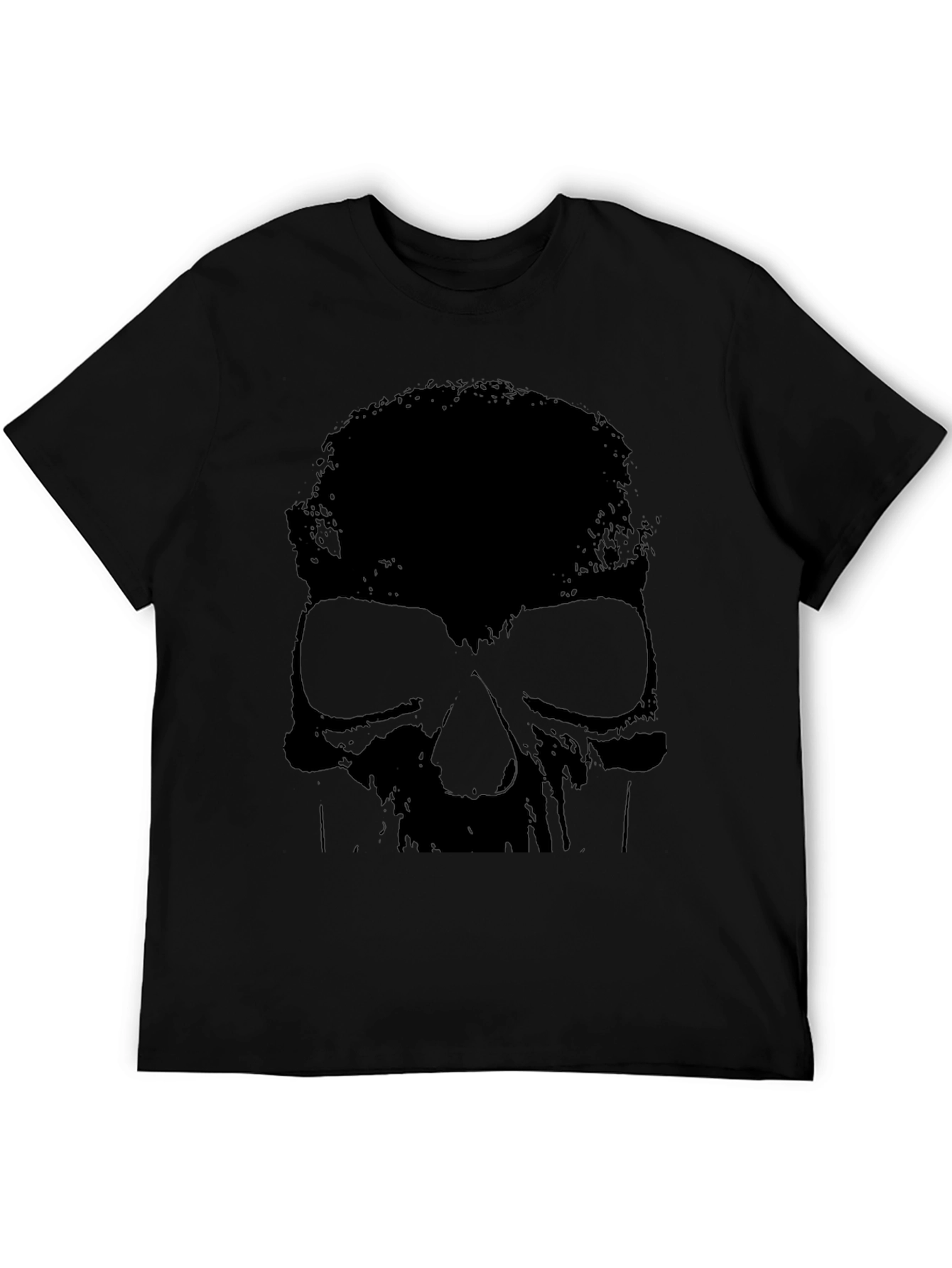 Skull Graphic Black T-Shirt - Edgy Style