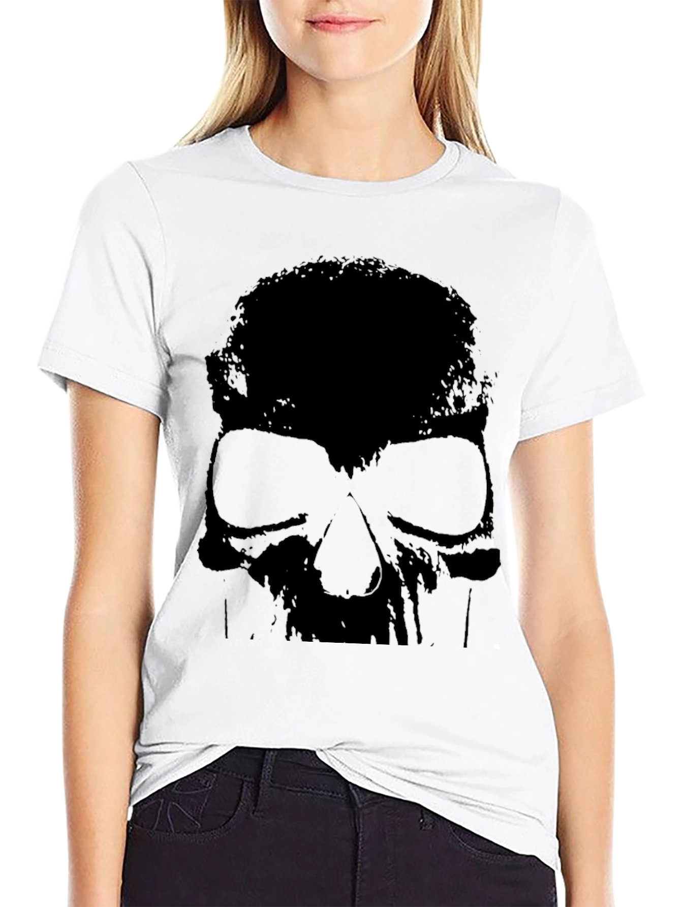 Skull Graphic Black T-Shirt - Edgy Style