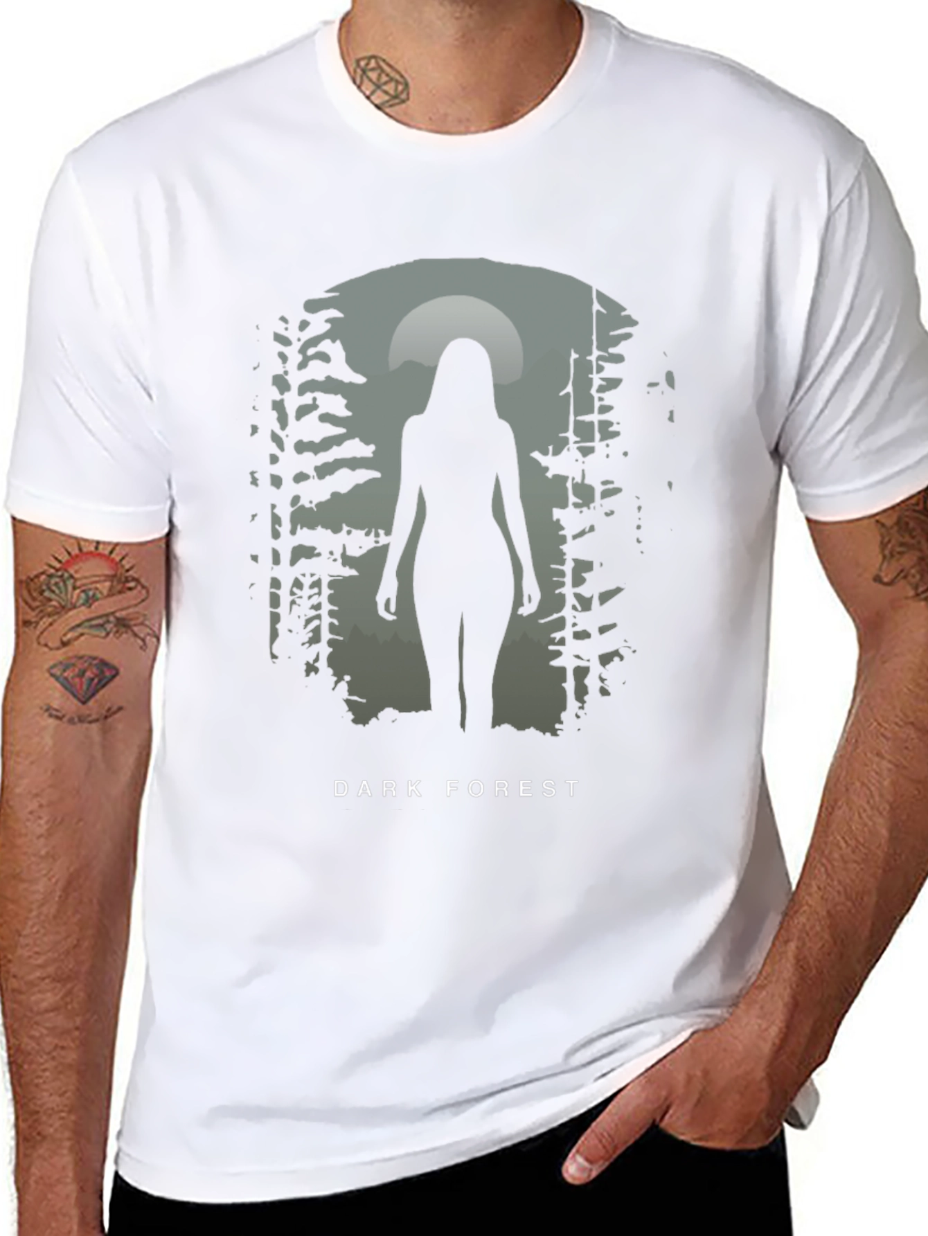 Dark Forest Silhouette Graphic Tee