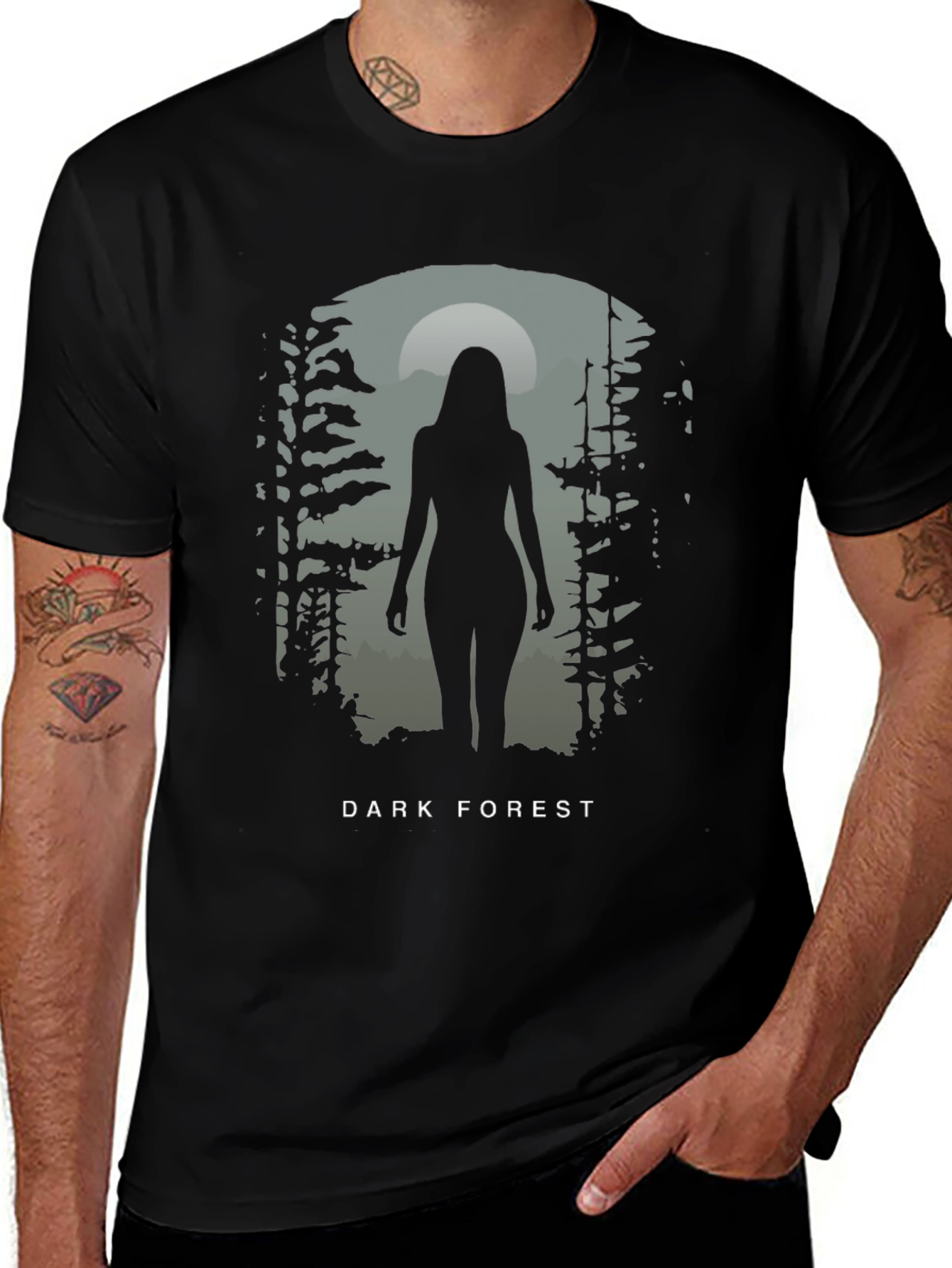 Dark Forest Silhouette Graphic Tee