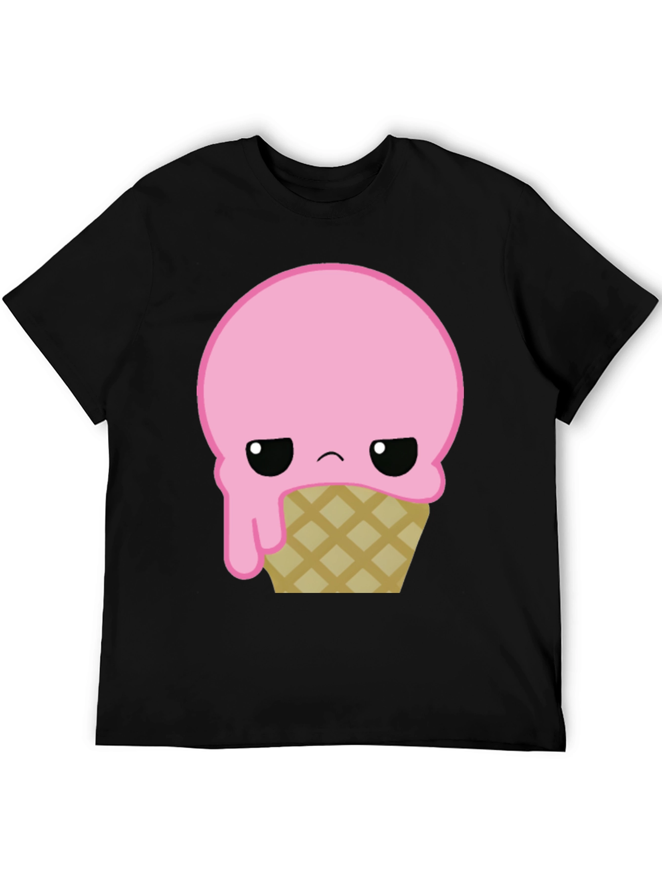 Sad Ice Cream Cone Graphic T-Shirt