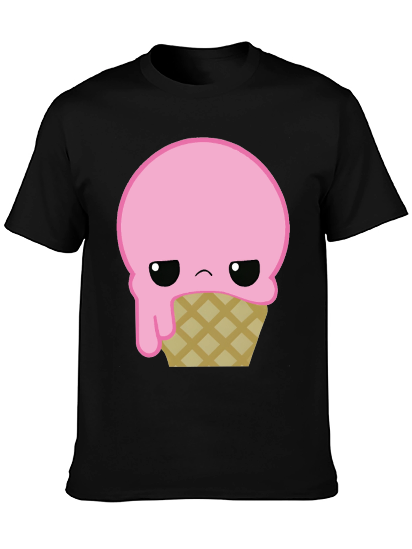 Sad Ice Cream Cone Graphic T-Shirt
