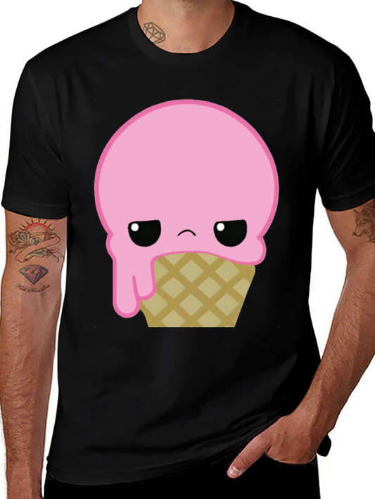 Sad Ice Cream Cone Graphic T-Shirt