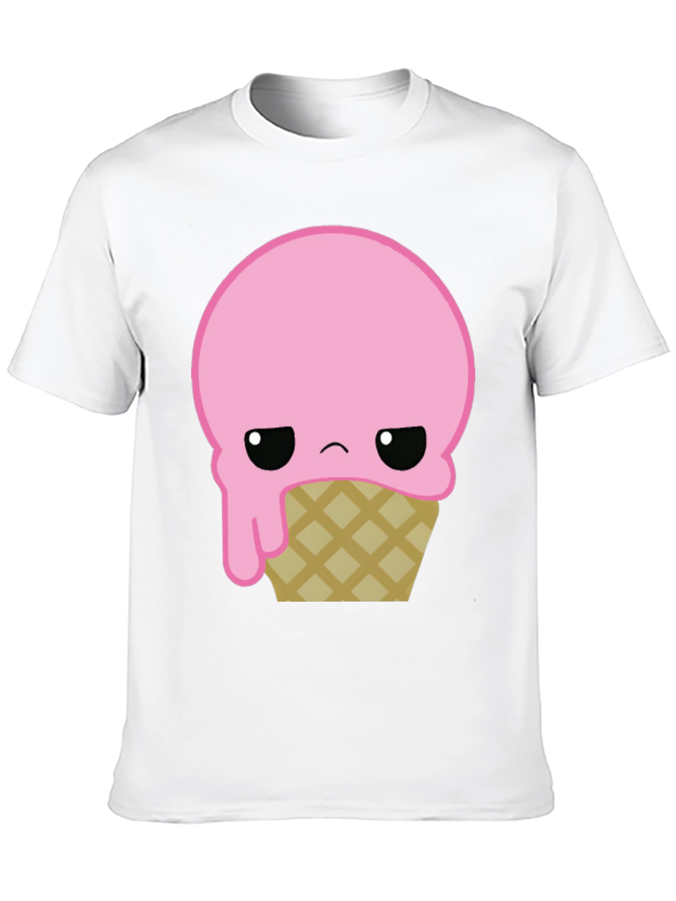 Sad Ice Cream Cone Graphic T-Shirt