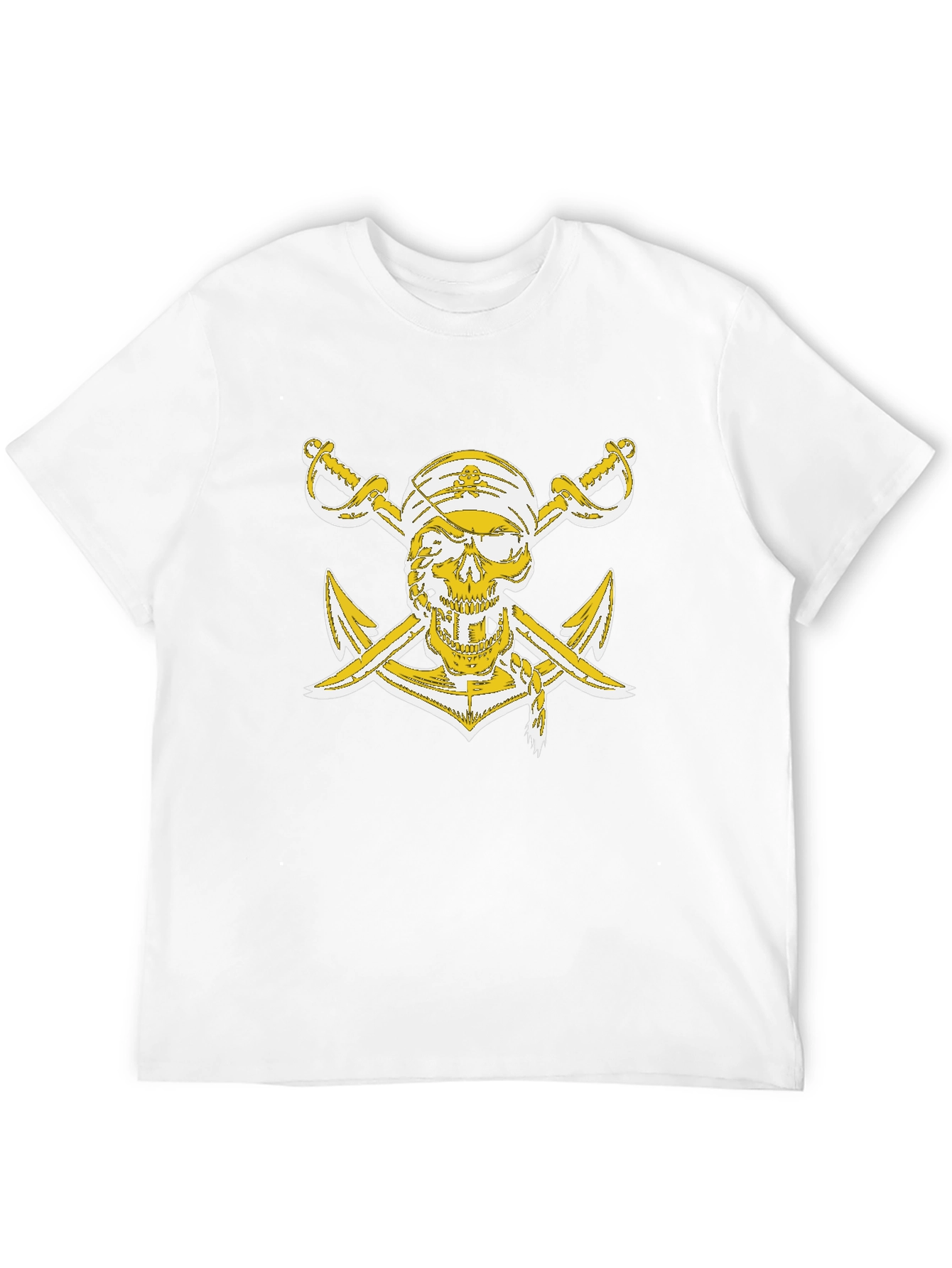 Pirate Skull Anchor Graphic T-Shirt