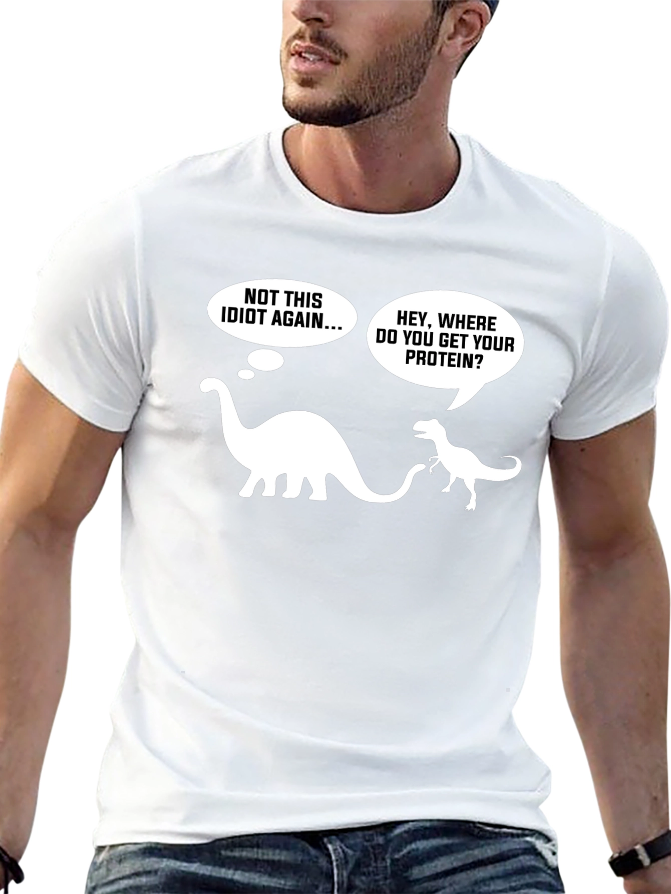 Dino Protein T-Shirt - Vegan Humor