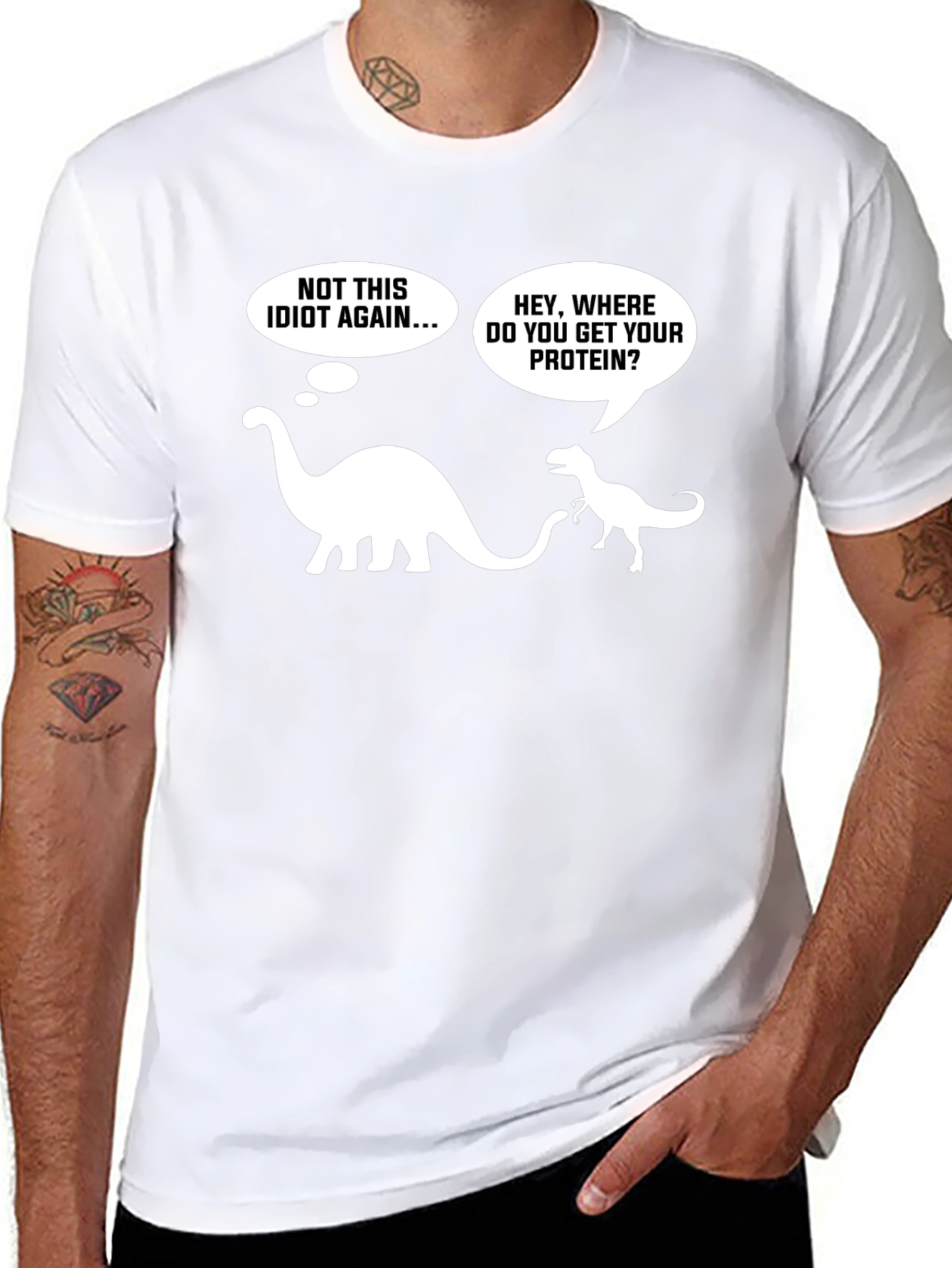 Dino Protein T-Shirt - Vegan Humor