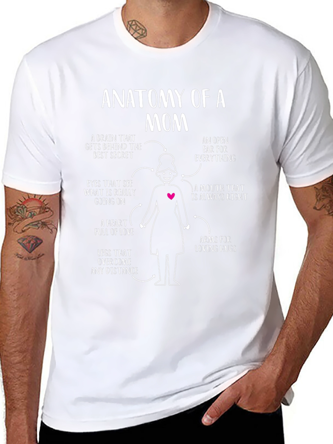 Anatomy of a Mom Black Graphic T-Shirt