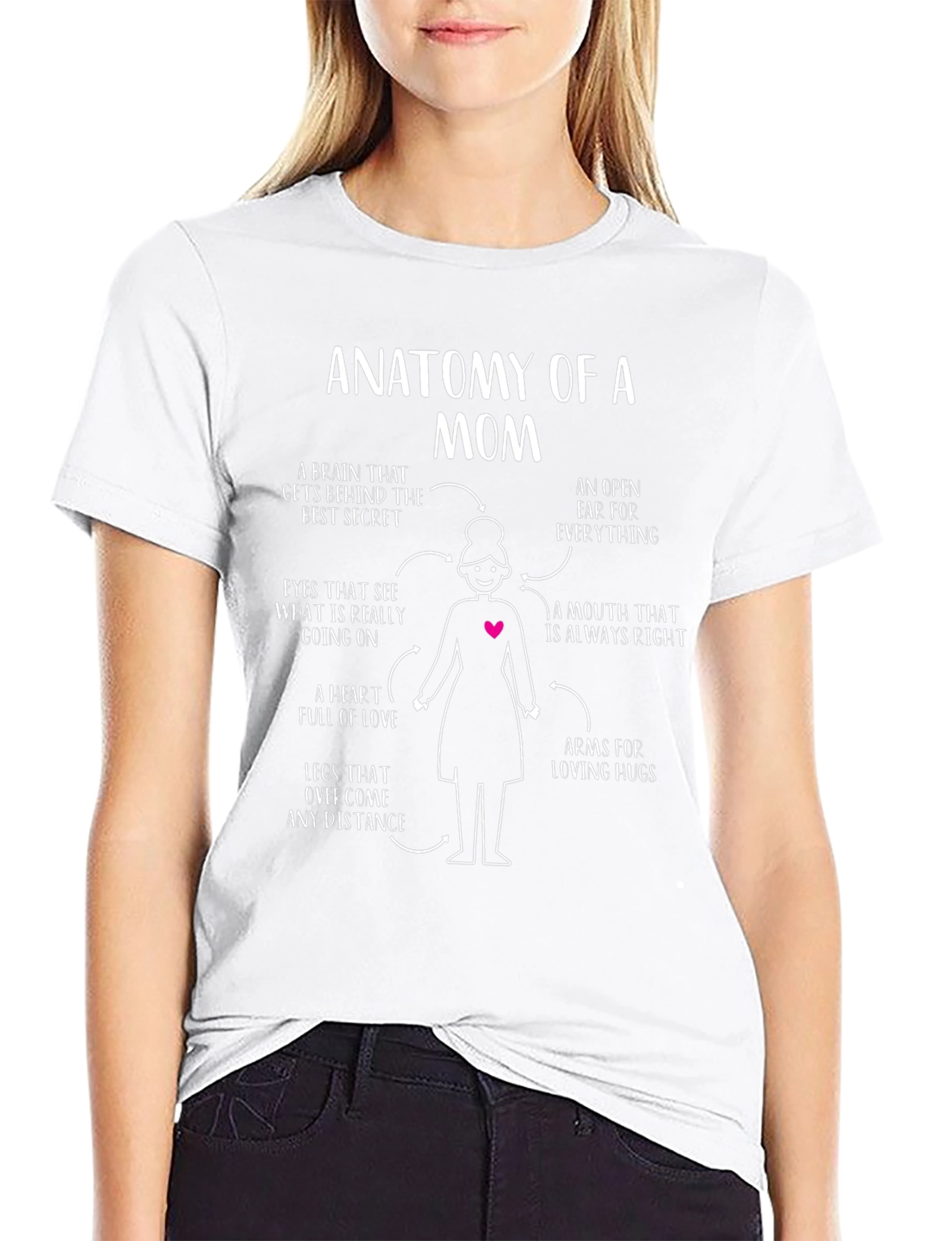 Anatomy of a Mom Black Graphic T-Shirt
