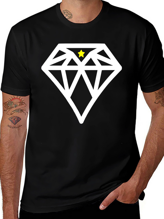 Diamond Star Graphic Black T-Shirt