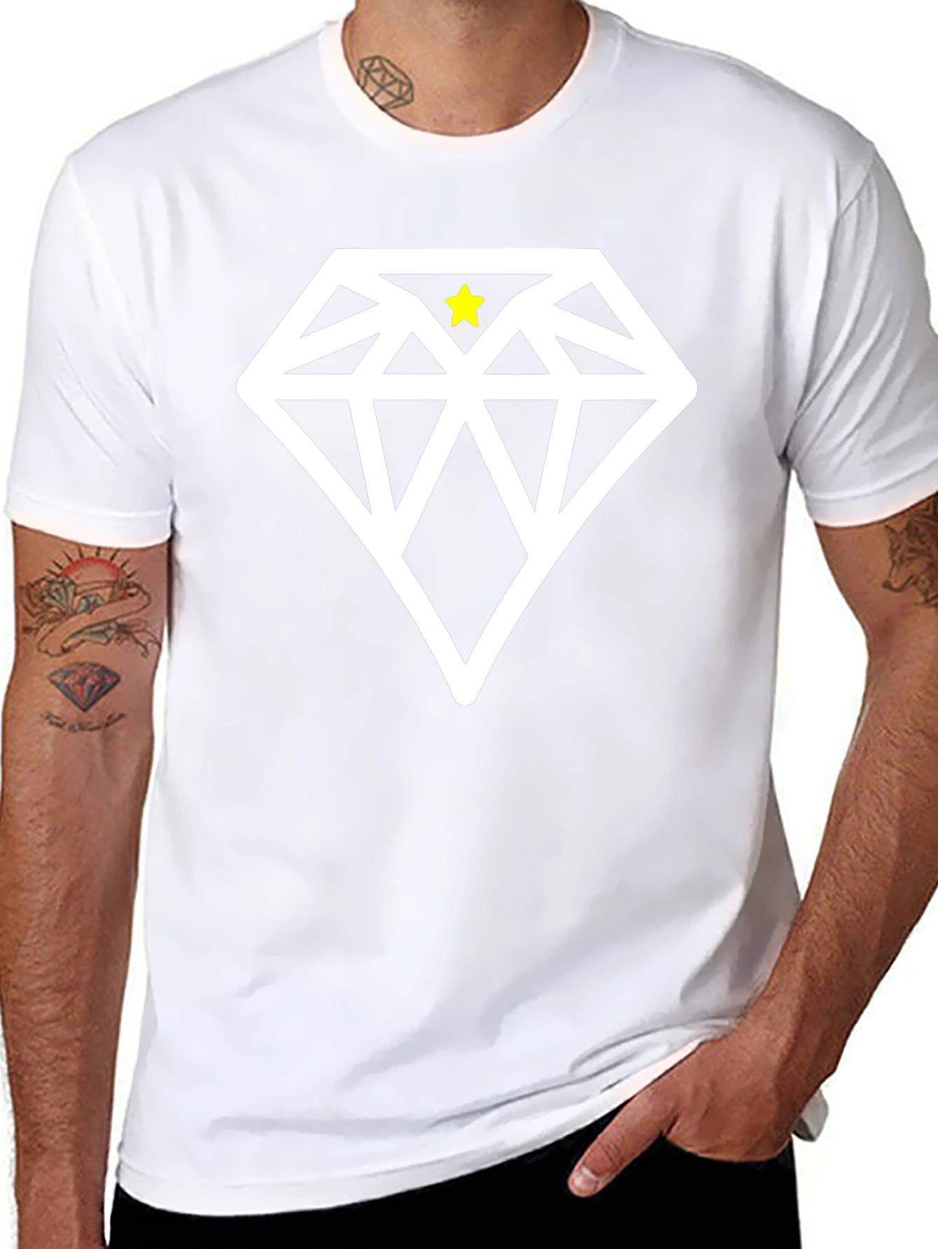 Diamond Star Graphic Black T-Shirt