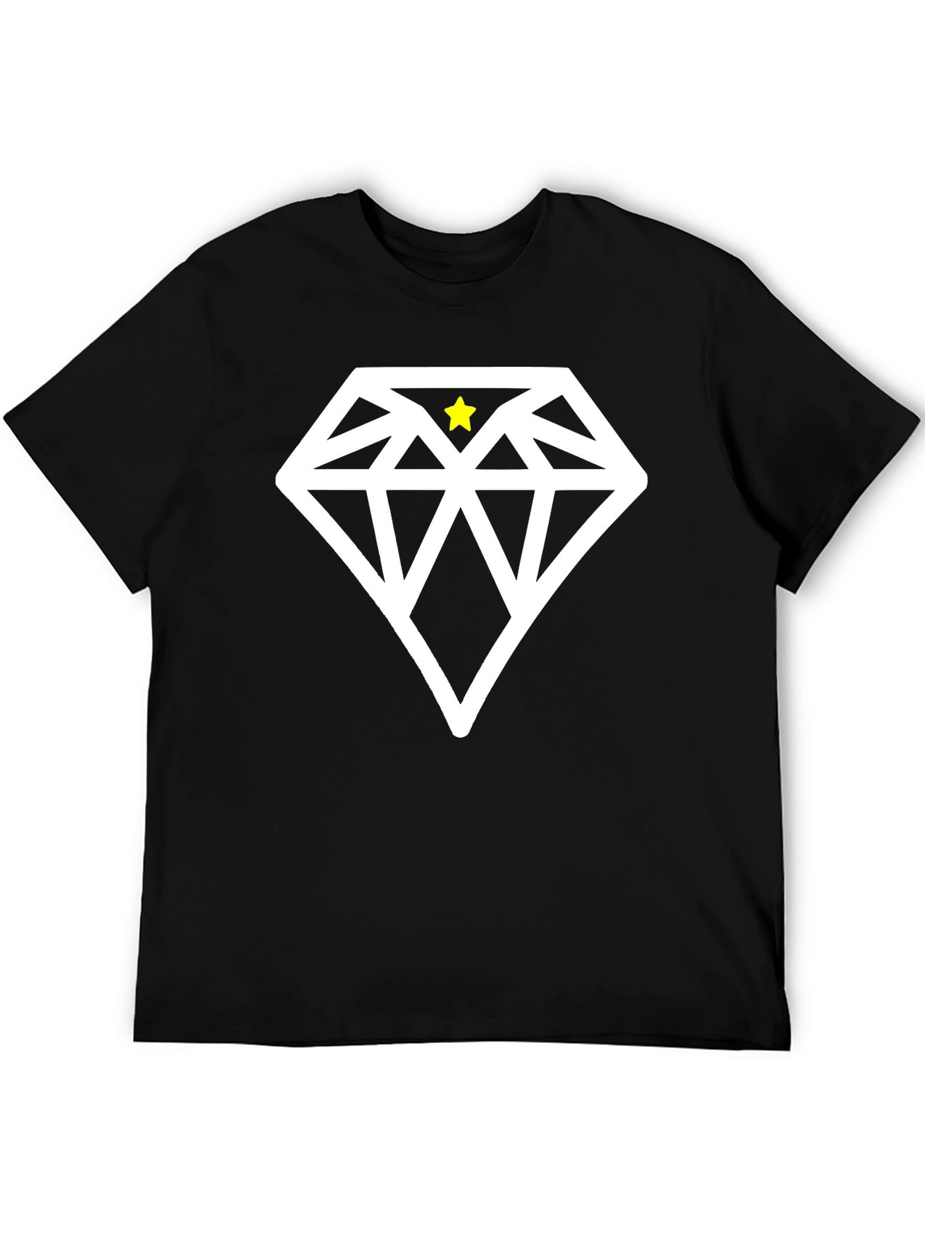 Diamond Star Graphic Black T-Shirt