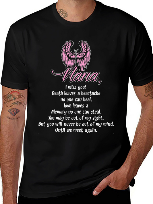 Nana Memorial T-Shirt - Angel Wings Keepsake