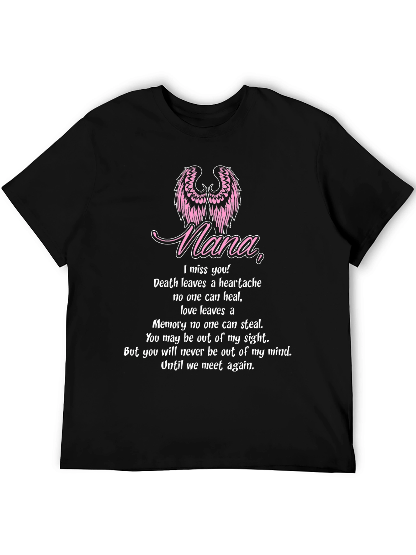 Nana Memorial T-Shirt - Angel Wings Keepsake