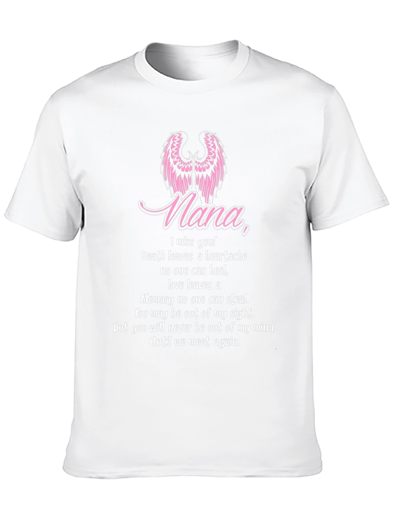 Nana Memorial T-Shirt - Angel Wings Keepsake