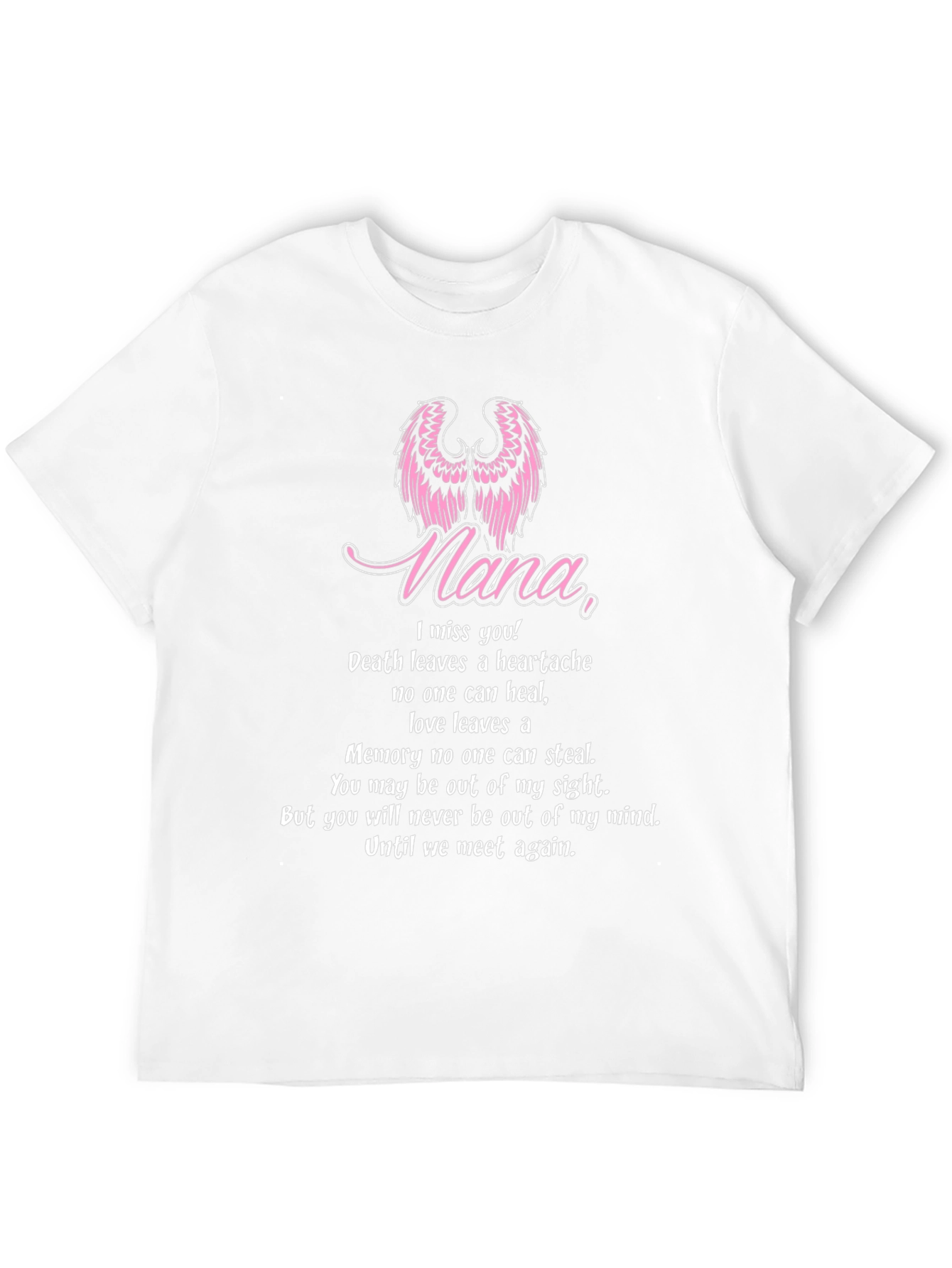 Nana Memorial T-Shirt - Angel Wings Keepsake