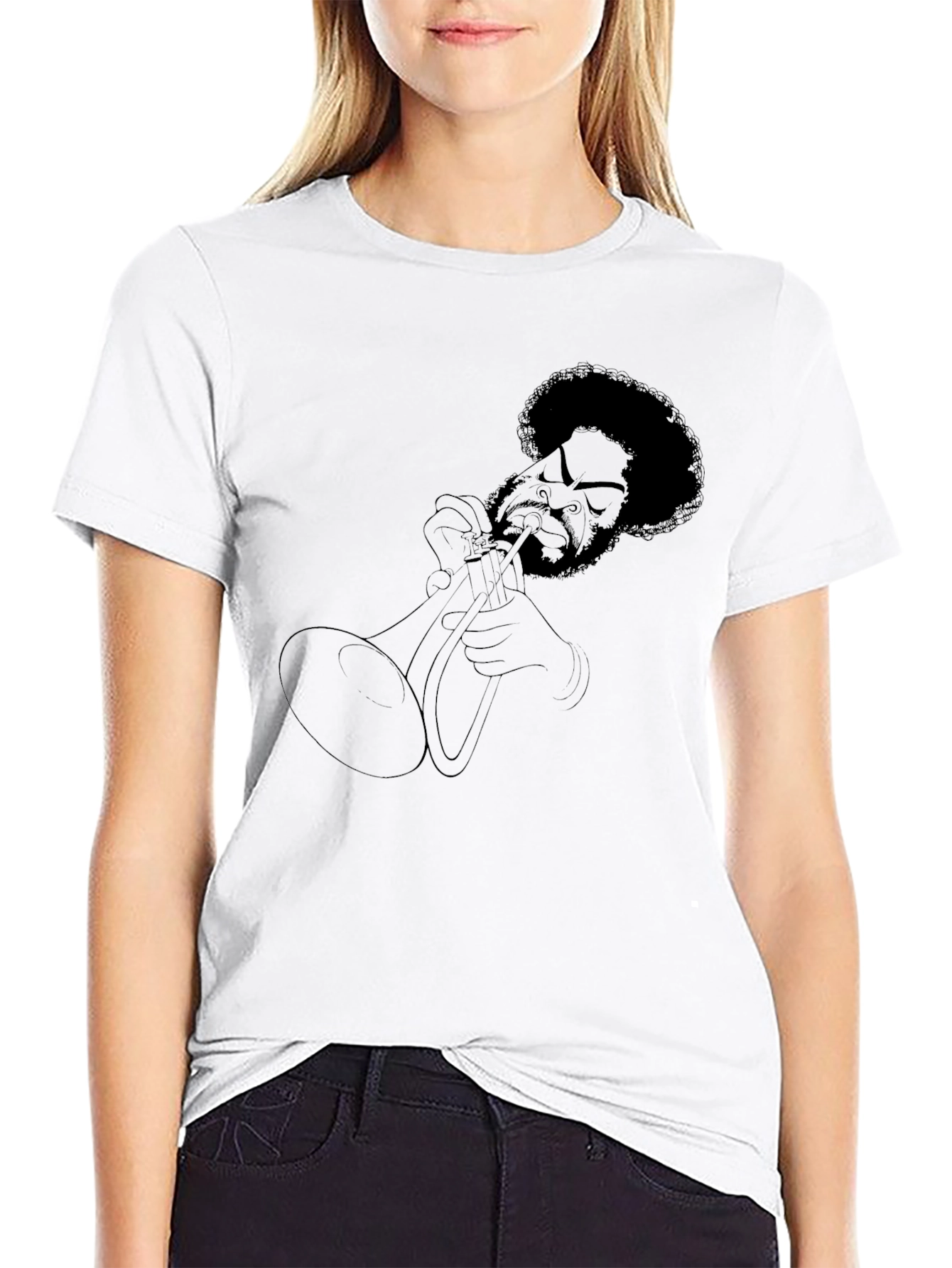 Black Jazz Musician T-Shirt