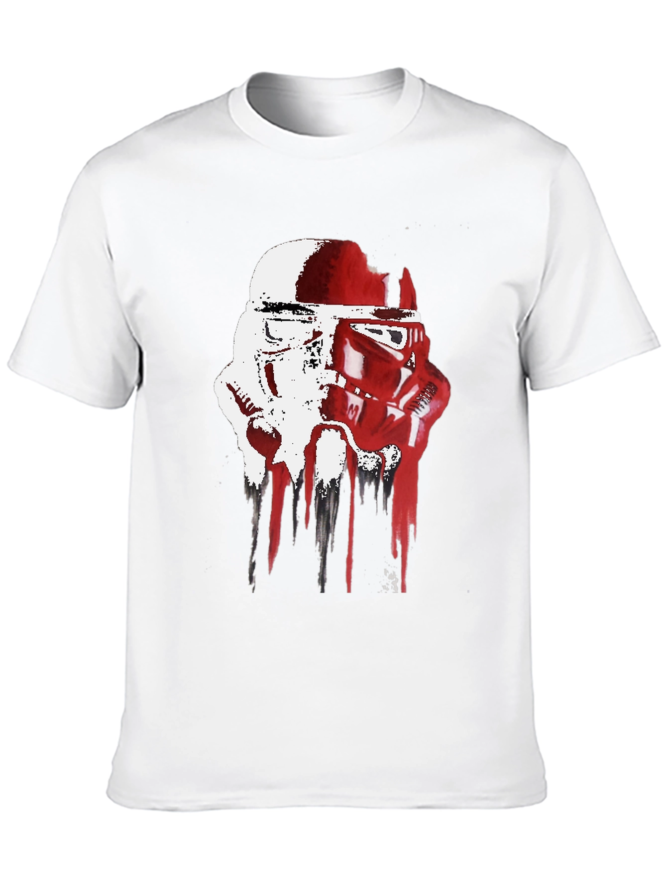 Stormtrooper Helmet Drip Graphic T-Shirt