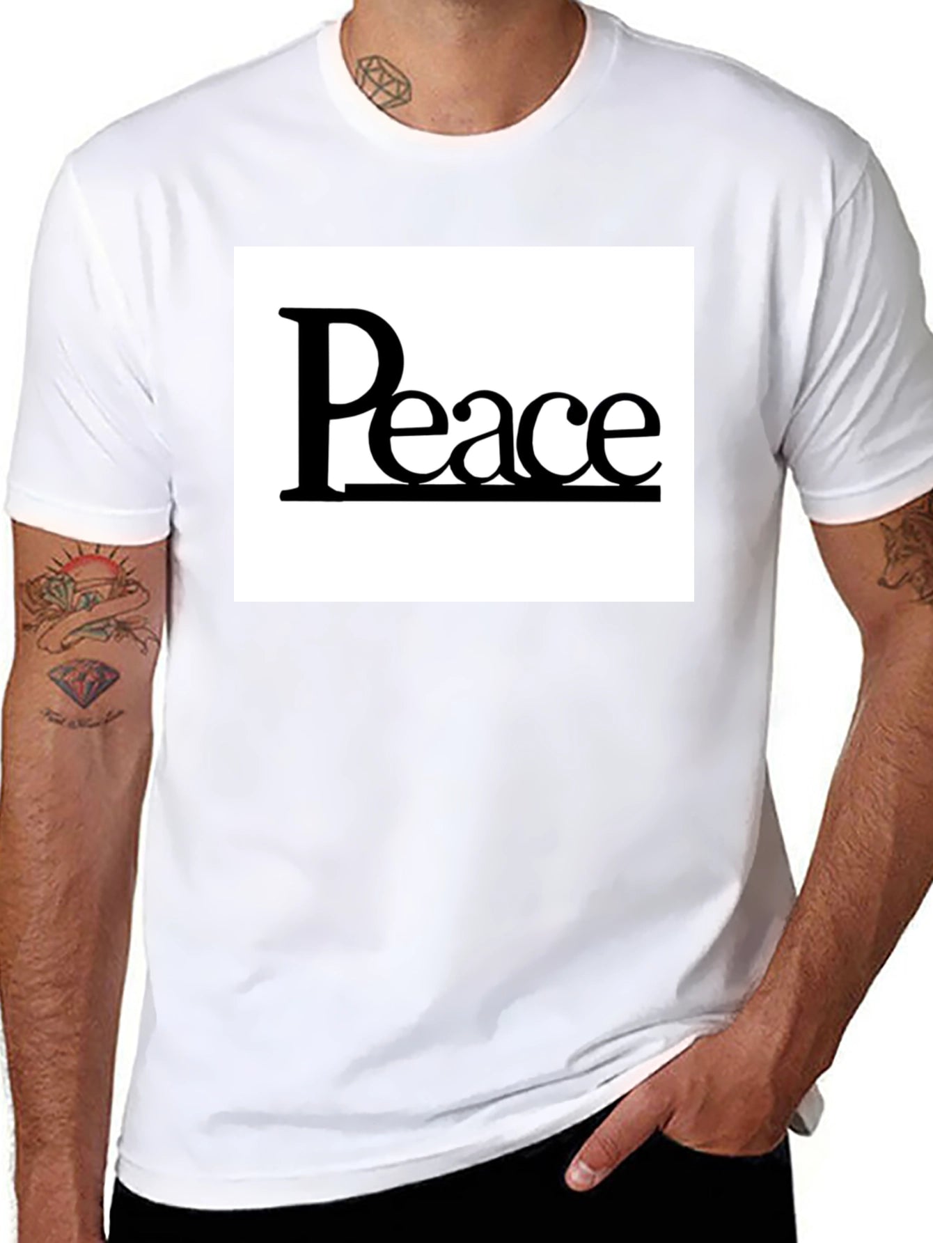 Peace Graphic Tee - Classic Black