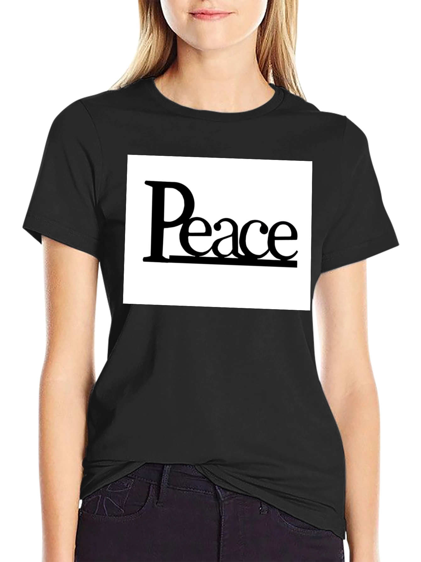 Peace Graphic Tee - Classic Black