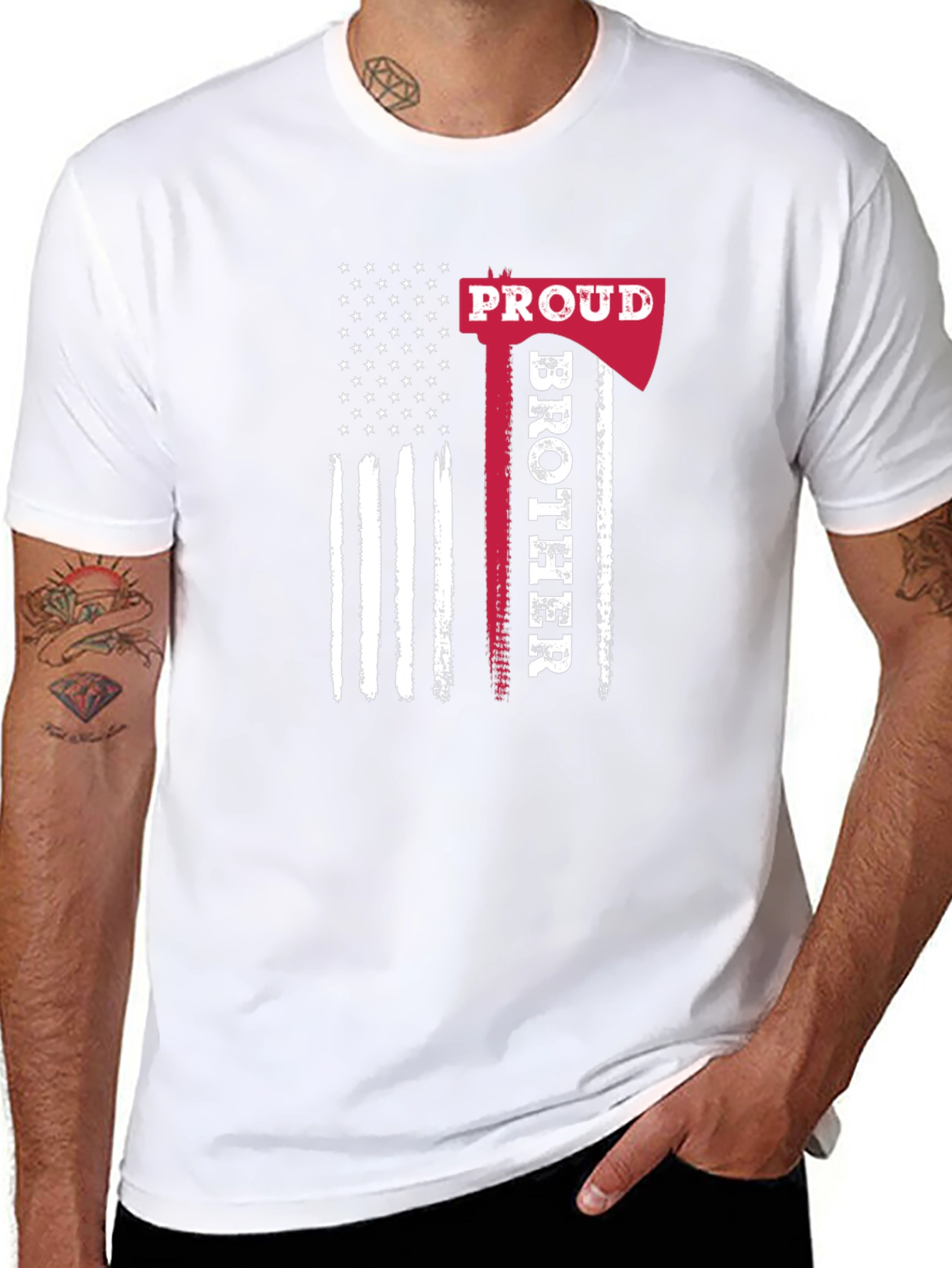 Proud Brother Firefighter Graphic T-Shirt