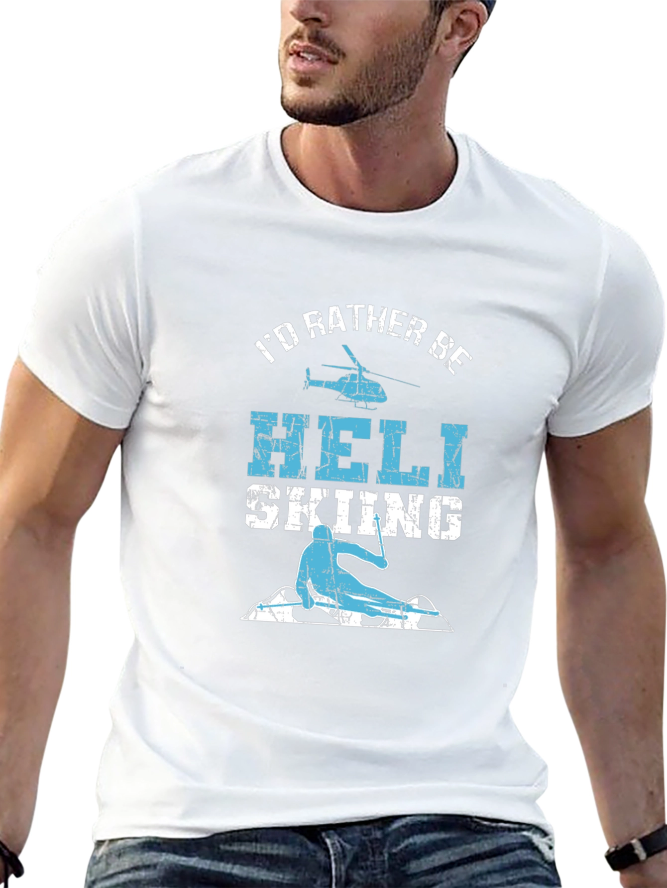 Heli Skiing T-Shirt - Adventure Ready!