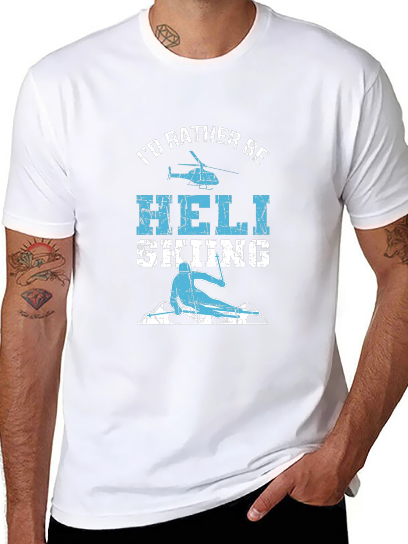 Heli Skiing T-Shirt - Adventure Ready!